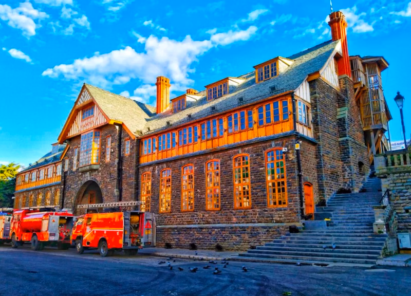 Panoramic view of Christ Church on The Ridge in Shimla for Him Yatra Travel tour packages